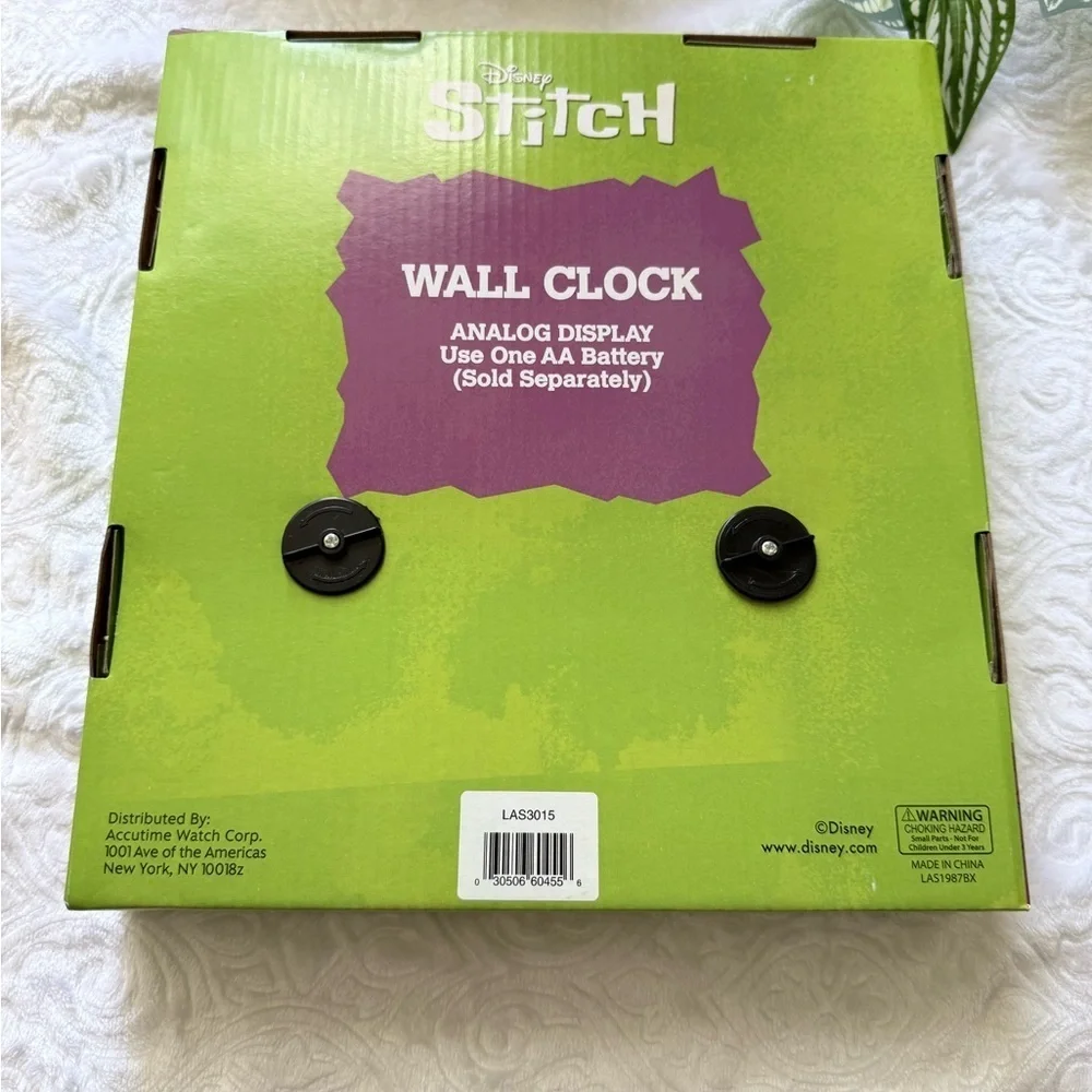 Disney Stitch Analog Wall Clock Blue 10” NIB